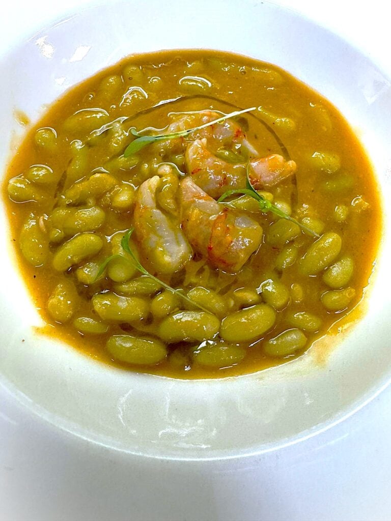 Receta: Verdinas con gamba roja